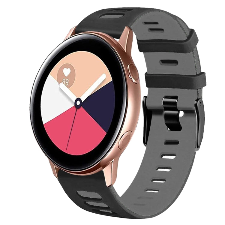 For Samsung Galaxy Watch Active 2 20mm Two-Color Silicone Watch Band
