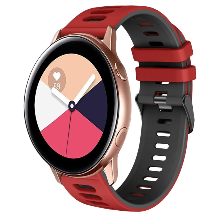 For Samsung Galaxy Watch Active 2 20mm Two-Color Silicone Watch Band