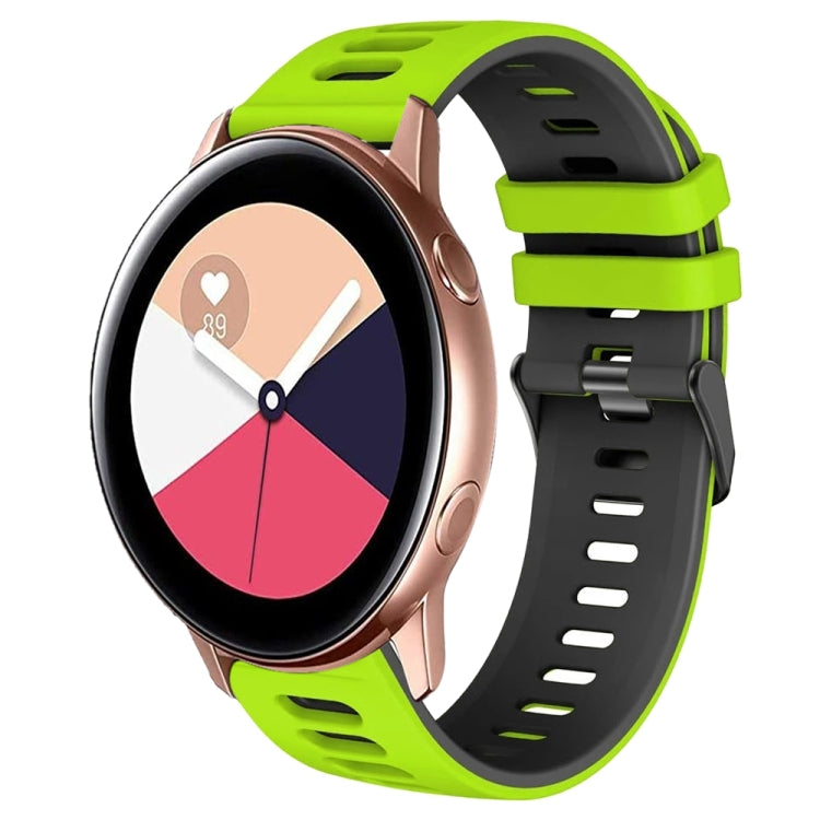 For Samsung Galaxy Watch Active 2 20mm Two-Color Silicone Watch Band