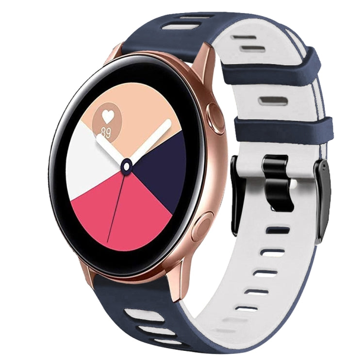 For Samsung Galaxy Watch Active 2 20mm Two-Color Silicone Watch Band