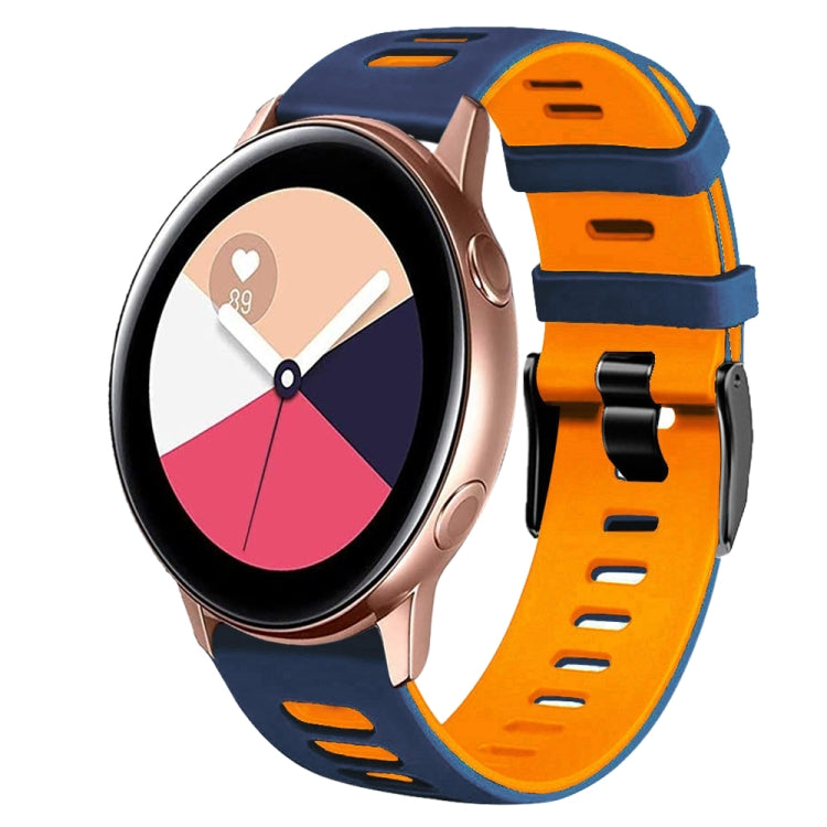 For Samsung Galaxy Watch Active 2 20mm Two-Color Silicone Watch Band