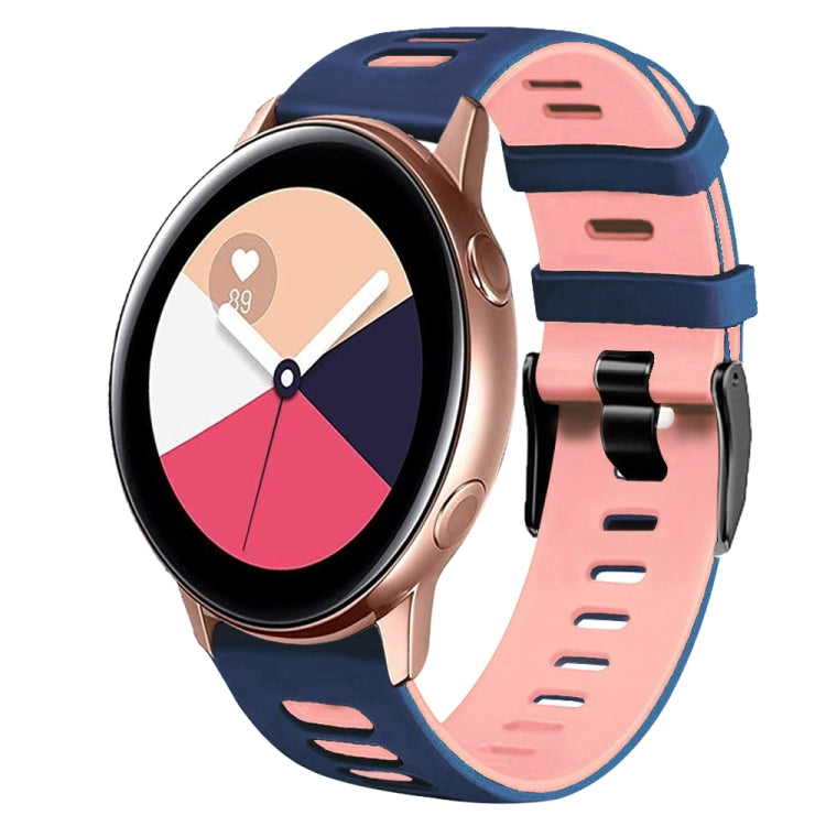 For Samsung Galaxy Watch Active 2 20mm Two-Color Silicone Watch Band