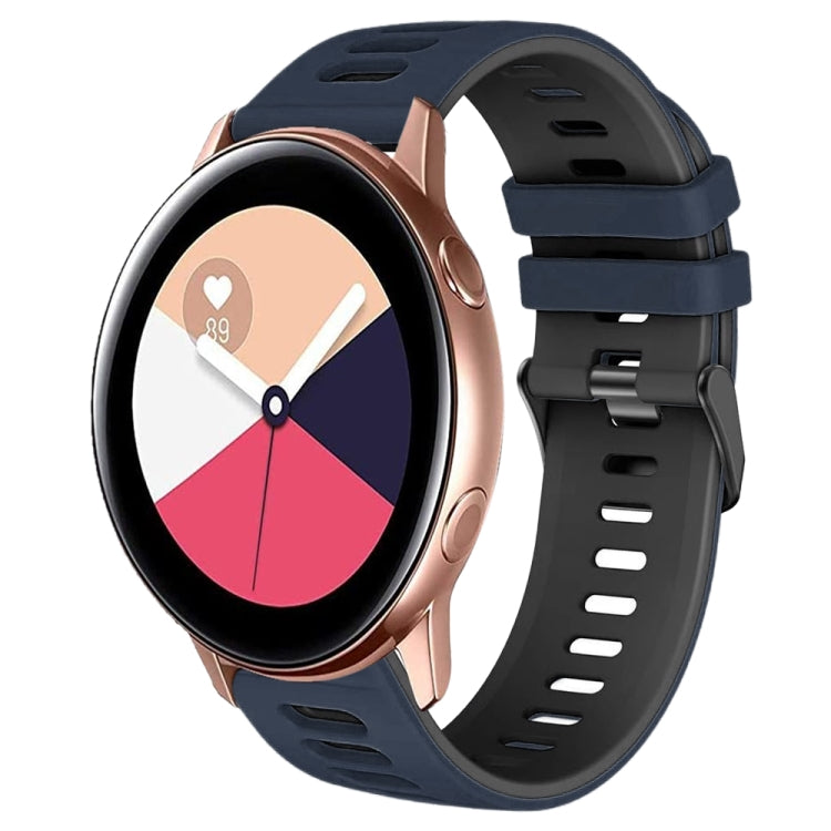 For Samsung Galaxy Watch Active 2 20mm Two-Color Silicone Watch Band