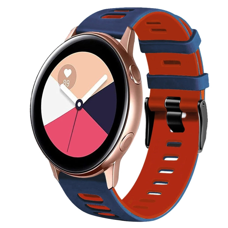 For Samsung Galaxy Watch Active 2 20mm Two-Color Silicone Watch Band