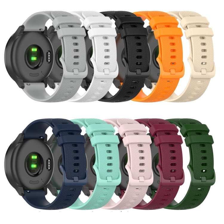 For Samsung Galaxy Watch5  44mm 20mm Plaid Solid Color Silicone Watch Band