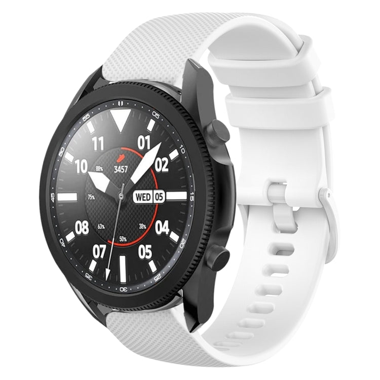For Samsung Galaxy Watch5 Pro 45mm 20mm Plaid Solid Color Silicone Watch Band