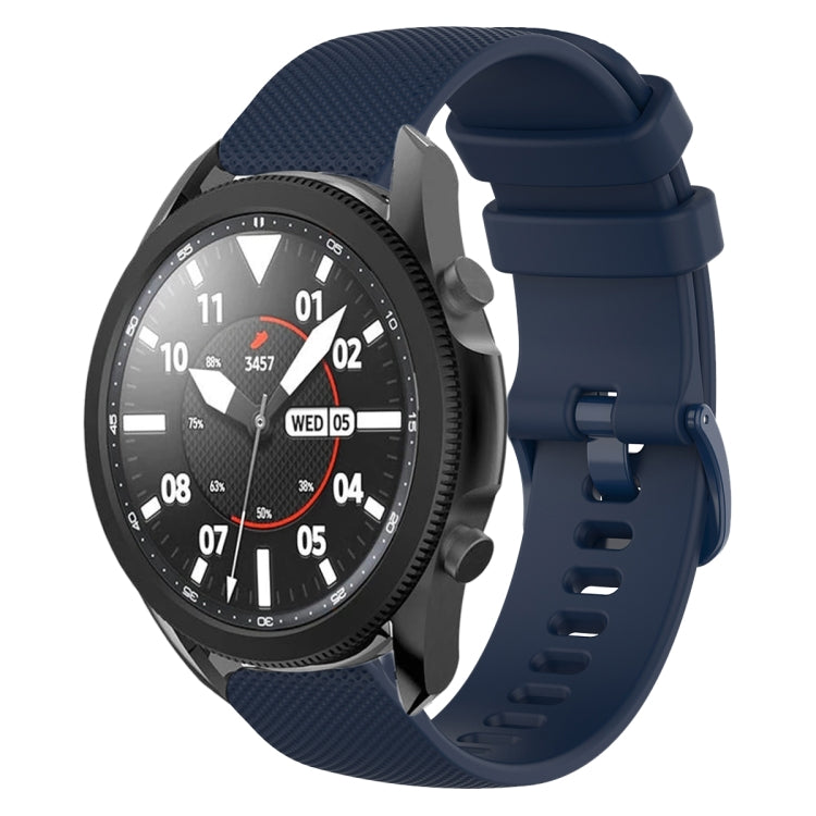 For Samsung Galaxy Watch5 Pro 45mm 20mm Plaid Solid Color Silicone Watch Band