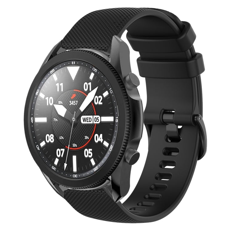 For Samsung Galaxy Watch5 Pro 45mm 20mm Plaid Solid Color Silicone Watch Band
