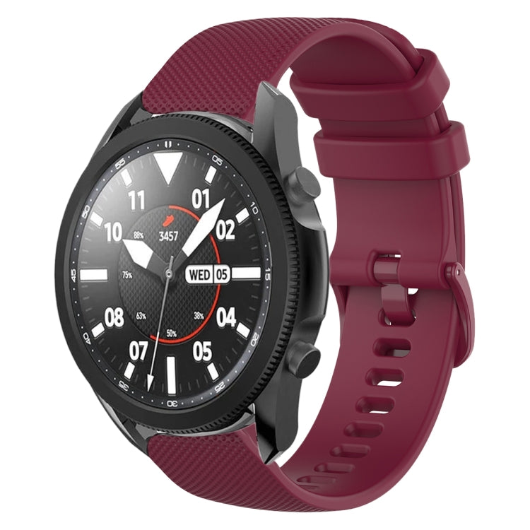 For Samsung Galaxy Watch5 Pro 45mm 20mm Plaid Solid Color Silicone Watch Band