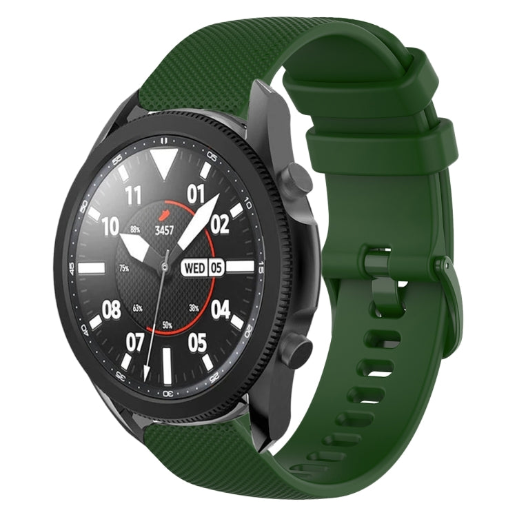 For Samsung Galaxy Watch5 Pro 45mm 20mm Plaid Solid Color Silicone Watch Band