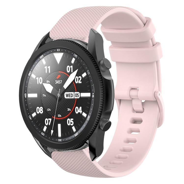 For Samsung Galaxy Watch5 Pro 45mm 20mm Plaid Solid Color Silicone Watch Band
