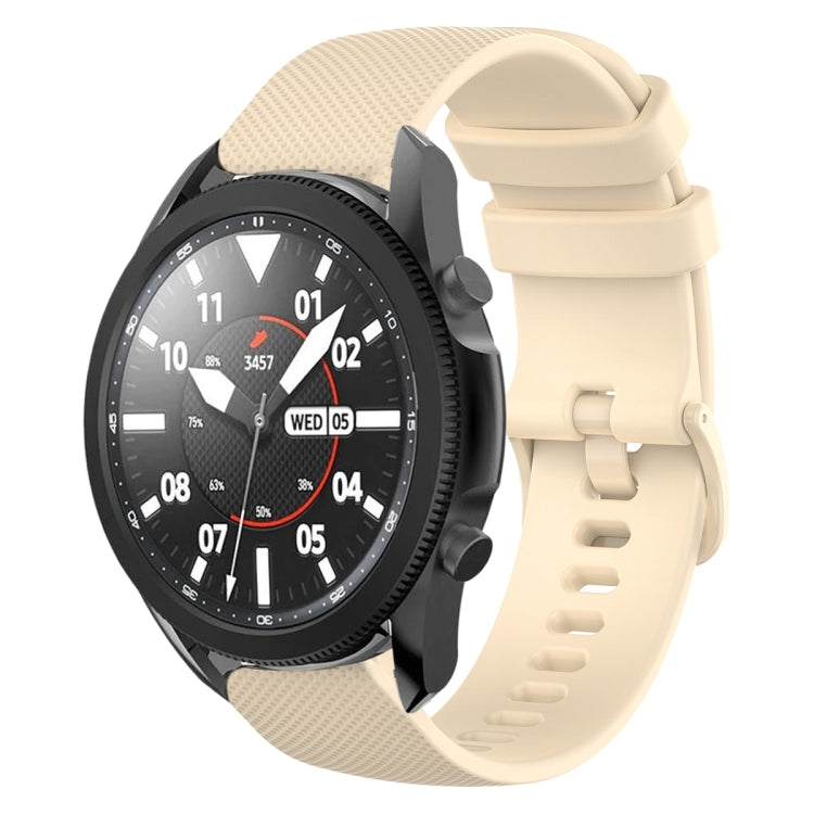 For Samsung Galaxy Watch5 Pro 45mm 20mm Plaid Solid Color Silicone Watch Band