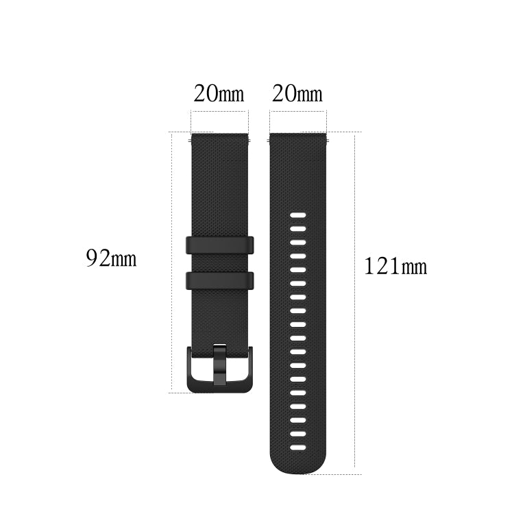 For Samsung Galaxy Watch4 44mm 20mm Plaid Solid Color Silicone Watch Band