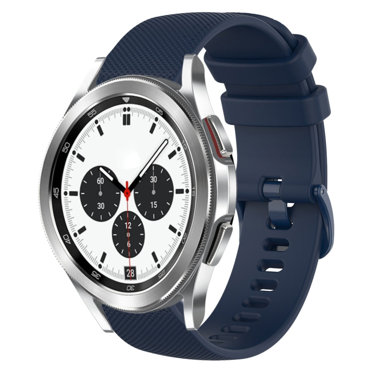 For Samsung Galaxy Watch4 Classic 42mm 20mm Plaid Solid Color Silicone Watch Band