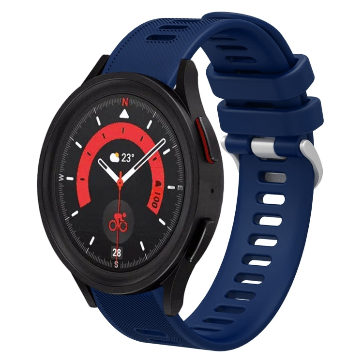 For Samsung Galaxy Watch5 40mm 20mm Twill Solid Color Silicone Watch Band