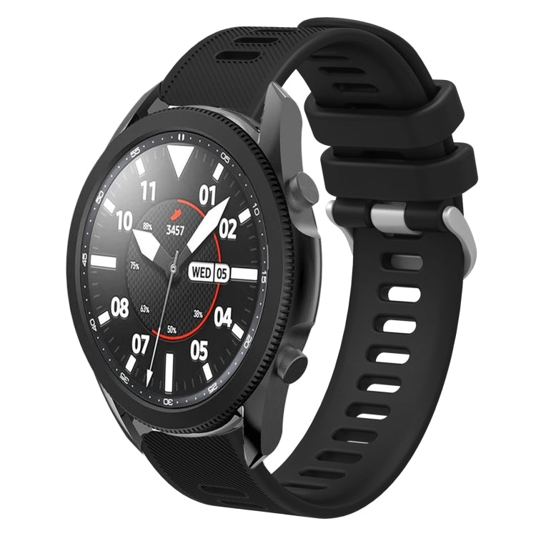 For Samsung Galaxy Watch5 Pro  45mm 20mm Twill Solid Color Silicone Watch Band