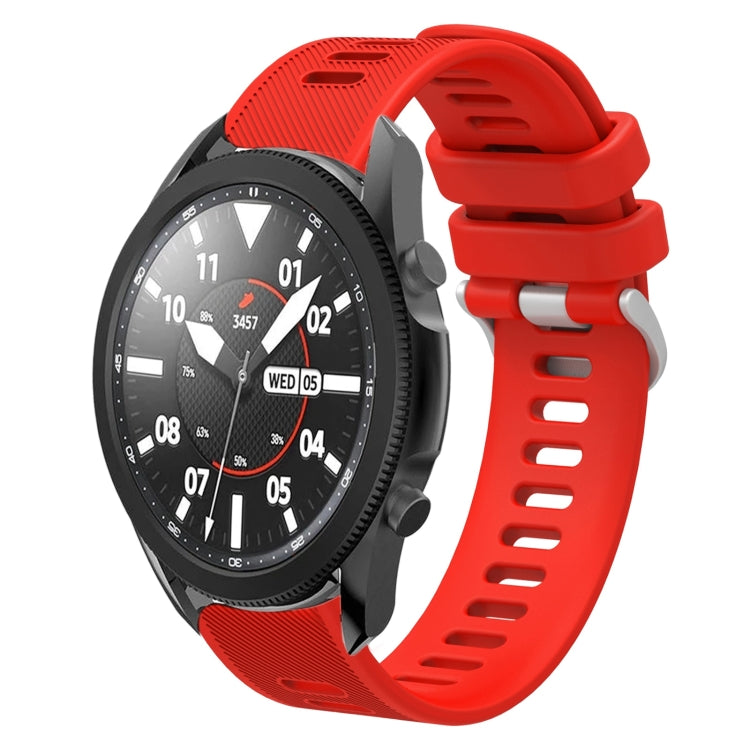 For Samsung Galaxy Watch5 Pro  45mm 20mm Twill Solid Color Silicone Watch Band