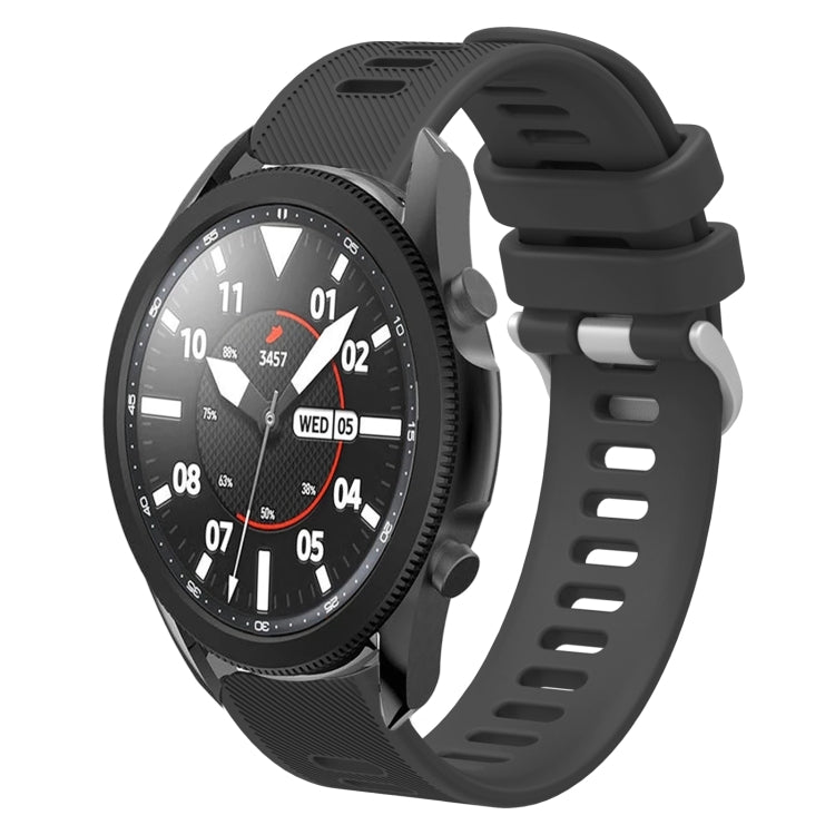 For Samsung Galaxy Watch5 Pro  45mm 20mm Twill Solid Color Silicone Watch Band