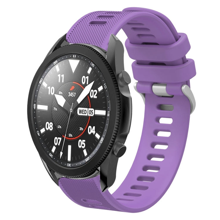 For Samsung Galaxy Watch5 Pro  45mm 20mm Twill Solid Color Silicone Watch Band