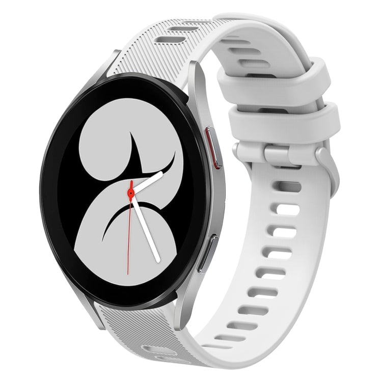 For Samsung Galaxy Watch4 40mm 20mm Twill Solid Color Silicone Watch Band