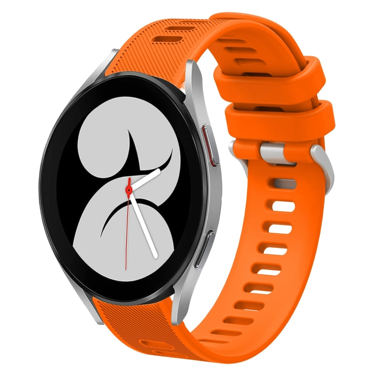 For Samsung Galaxy Watch4 40mm 20mm Twill Solid Color Silicone Watch Band