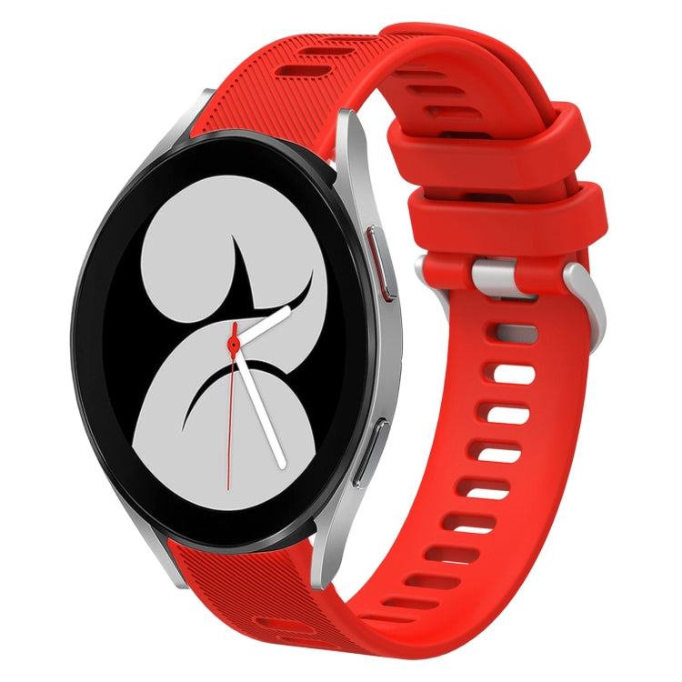 For Samsung Galaxy Watch4 40mm 20mm Twill Solid Color Silicone Watch Band