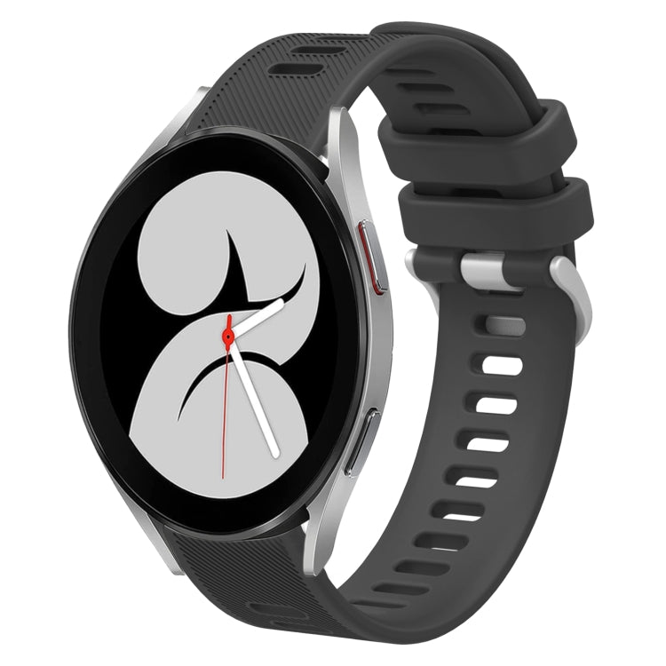 For Samsung Galaxy Watch4 40mm 20mm Twill Solid Color Silicone Watch Band