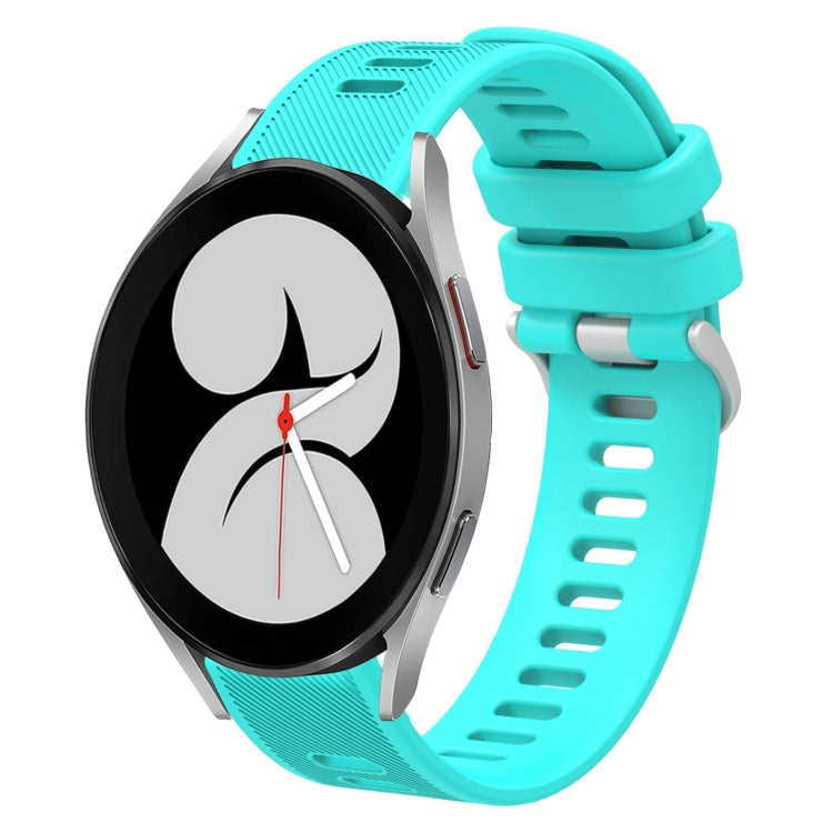 For Samsung Galaxy Watch4 40mm 20mm Twill Solid Color Silicone Watch Band