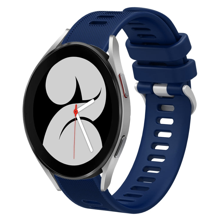 For Samsung Galaxy Watch4 40mm 20mm Twill Solid Color Silicone Watch Band