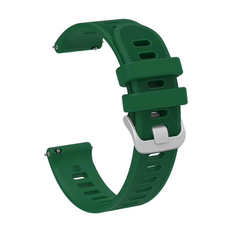 For Samsung Galaxy Watch4 44mm 20mm Twill Solid Color Silicone Watch Band
