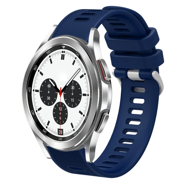 For Samsung Galaxy Watch4 Classic 42mm 20mm Twill Solid Color Silicone Watch Band