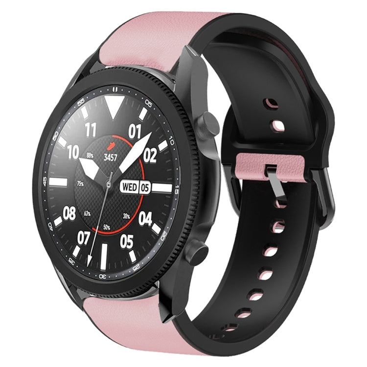 For Samsung Galaxy Watch 5 Pro 45mm Silicone Adhesive Leather Watch Band
