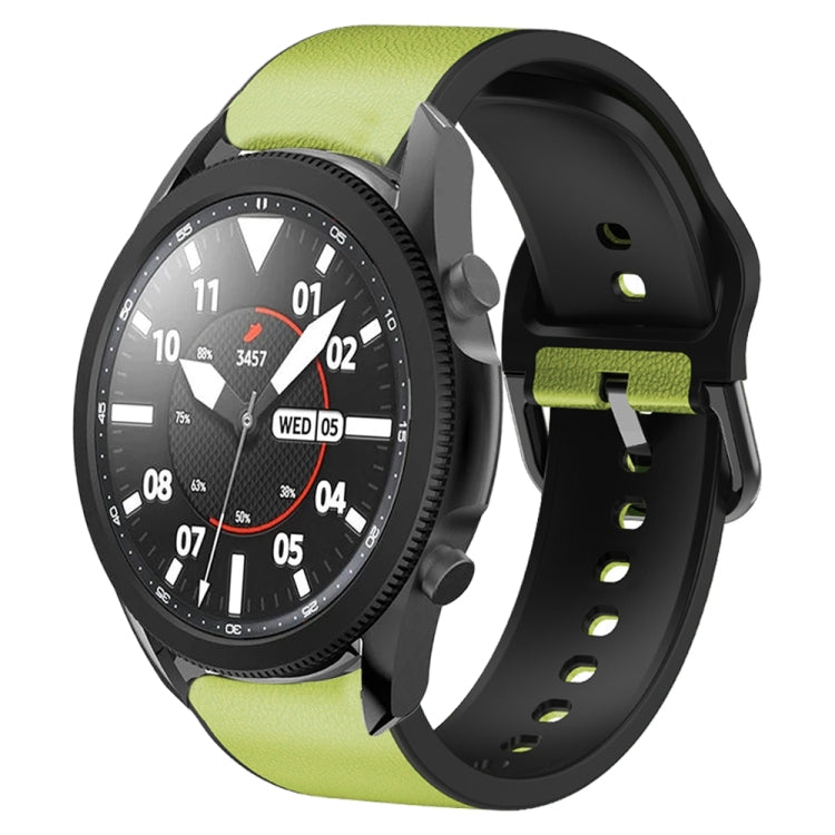 For Samsung Galaxy Watch 5 Pro 45mm Silicone Adhesive Leather Watch Band