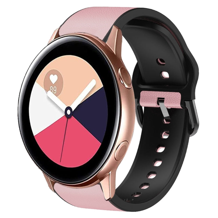For Samsung Galaxy Watch Active 2 Silicone Adhesive Leather Watch Band