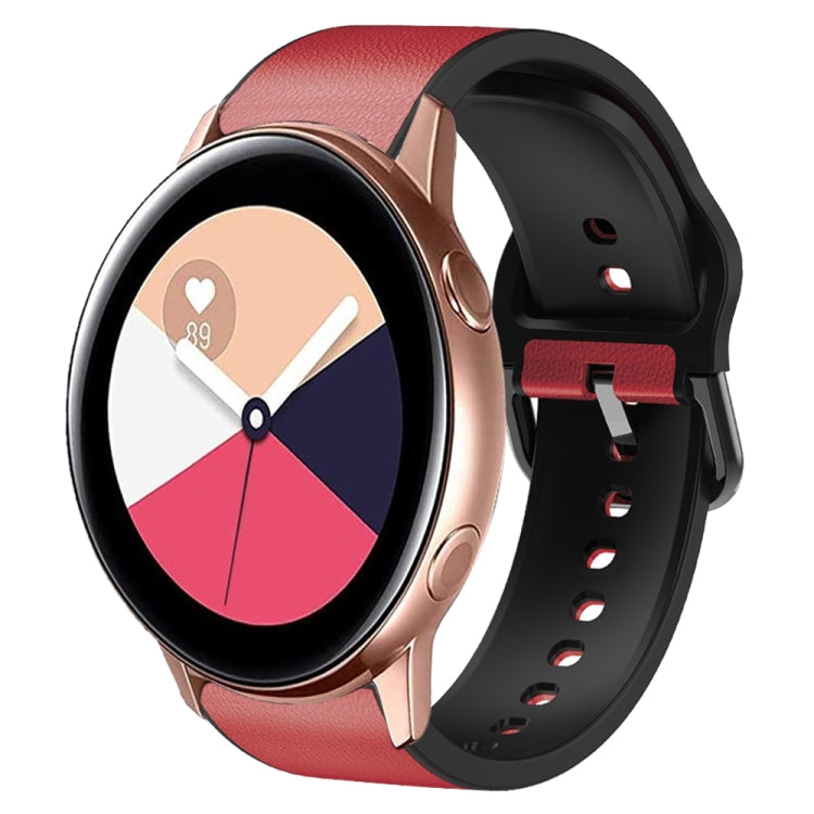 For Samsung Galaxy Watch Active 2 Silicone Adhesive Leather Watch Band