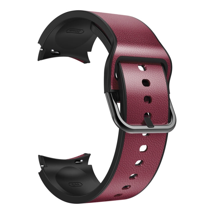 For Samsung Galaxy Watch Active 2 Silicone Adhesive Leather Watch Band