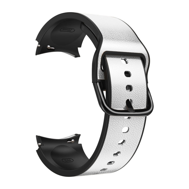 For Samsung Galaxy Watch Active 2 Silicone Adhesive Leather Watch Band