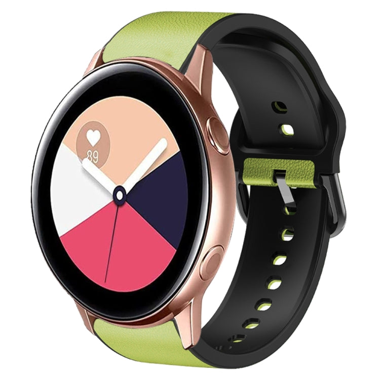 For Samsung Galaxy Watch Active 2 Silicone Adhesive Leather Watch Band