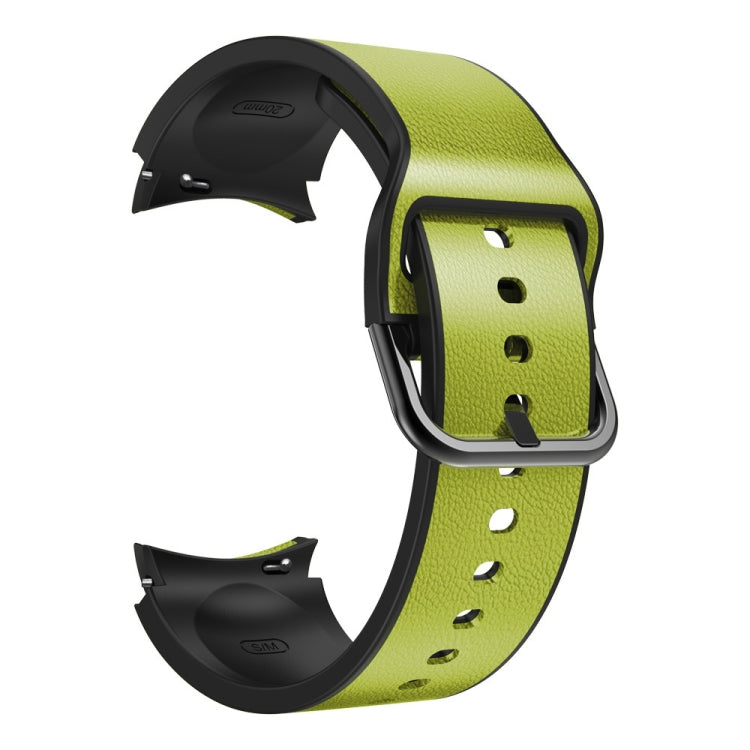 For Samsung Galaxy Watch Active 2 Silicone Adhesive Leather Watch Band