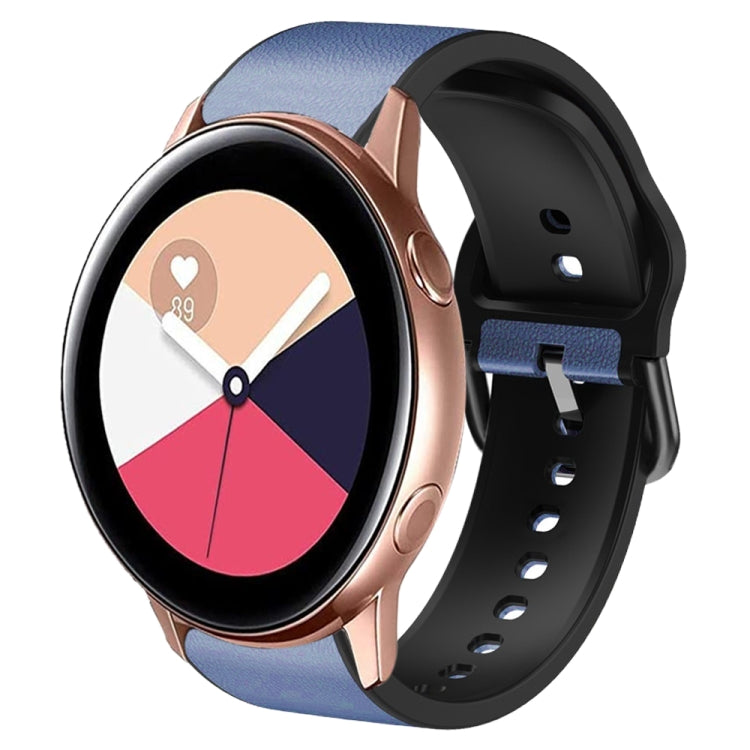For Samsung Galaxy Watch Active 2 Silicone Adhesive Leather Watch Band