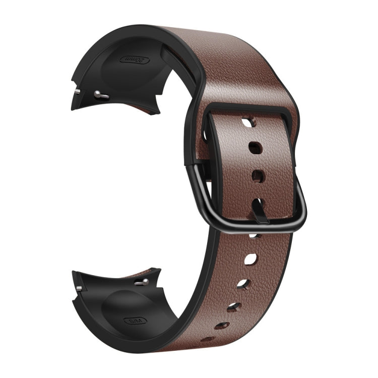 For Samsung Galaxy Watch Active 2 Silicone Adhesive Leather Watch Band