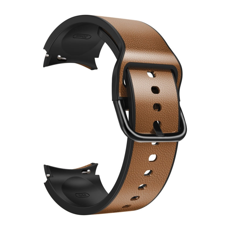 For Samsung Galaxy Watch Active 2 Silicone Adhesive Leather Watch Band