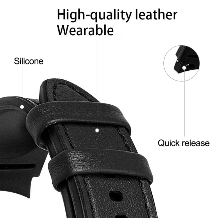 For Samsung Galaxy Watch Active 2 Silicone Adhesive Leather Watch Band