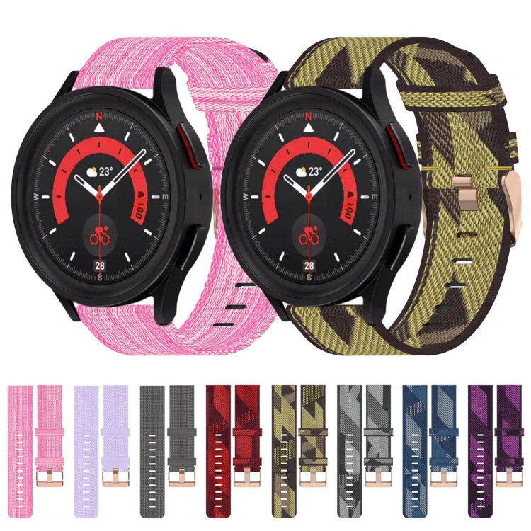 For Samsung Galaxy Watch5 40mm 20mm Nylon Woven Watch Band