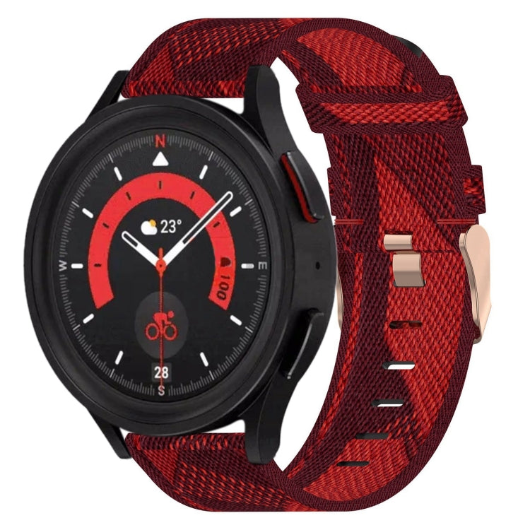 For Samsung Galaxy Watch5 44mm 20mm Nylon Woven Watch Band