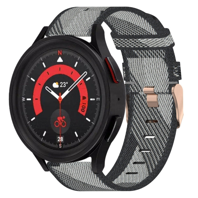 For Samsung Galaxy Watch5 44mm 20mm Nylon Woven Watch Band