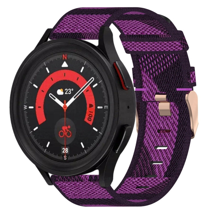For Samsung Galaxy Watch5 44mm 20mm Nylon Woven Watch Band