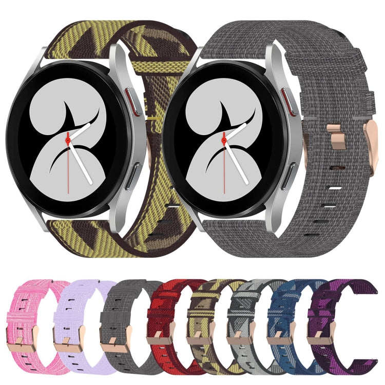 For Samsung Galaxy Watch4 40mm 20mm Nylon Woven Watch Band