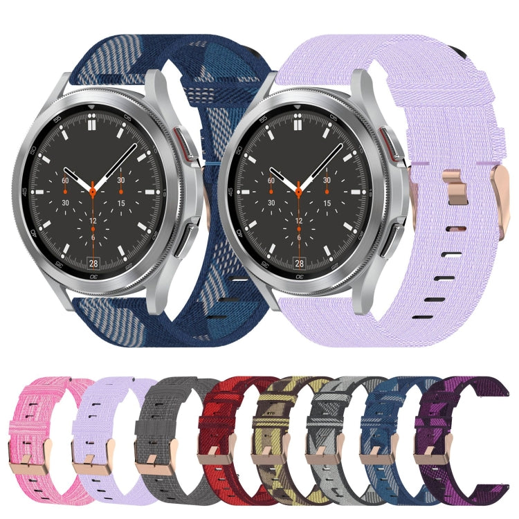For Samsung Galaxy Watch4 Classic 46mm 20mm Nylon Woven Watch Band