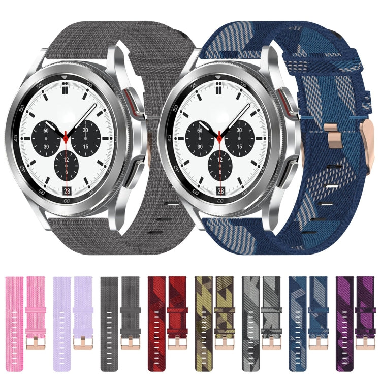For Samsung Galaxy Watch4 Classic 42mm 20mm Nylon Woven Watch Band